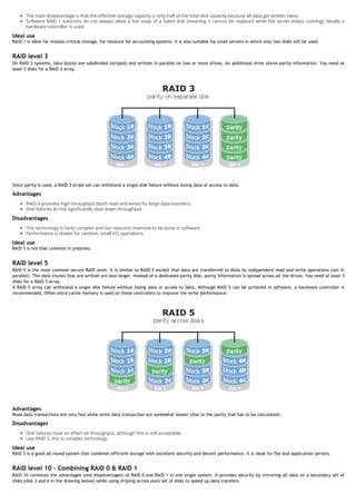 Raid Gfc2 Raid level 0, 1, 3, 5 an...tage, disadvantage, use | PDF