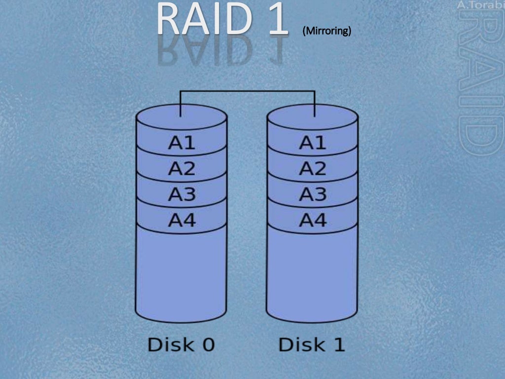 Raid(redundant array of independent disks).