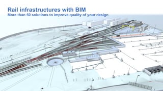 Rail infrastructures with BIM
More than 50 solutions to improve quality of your design
 