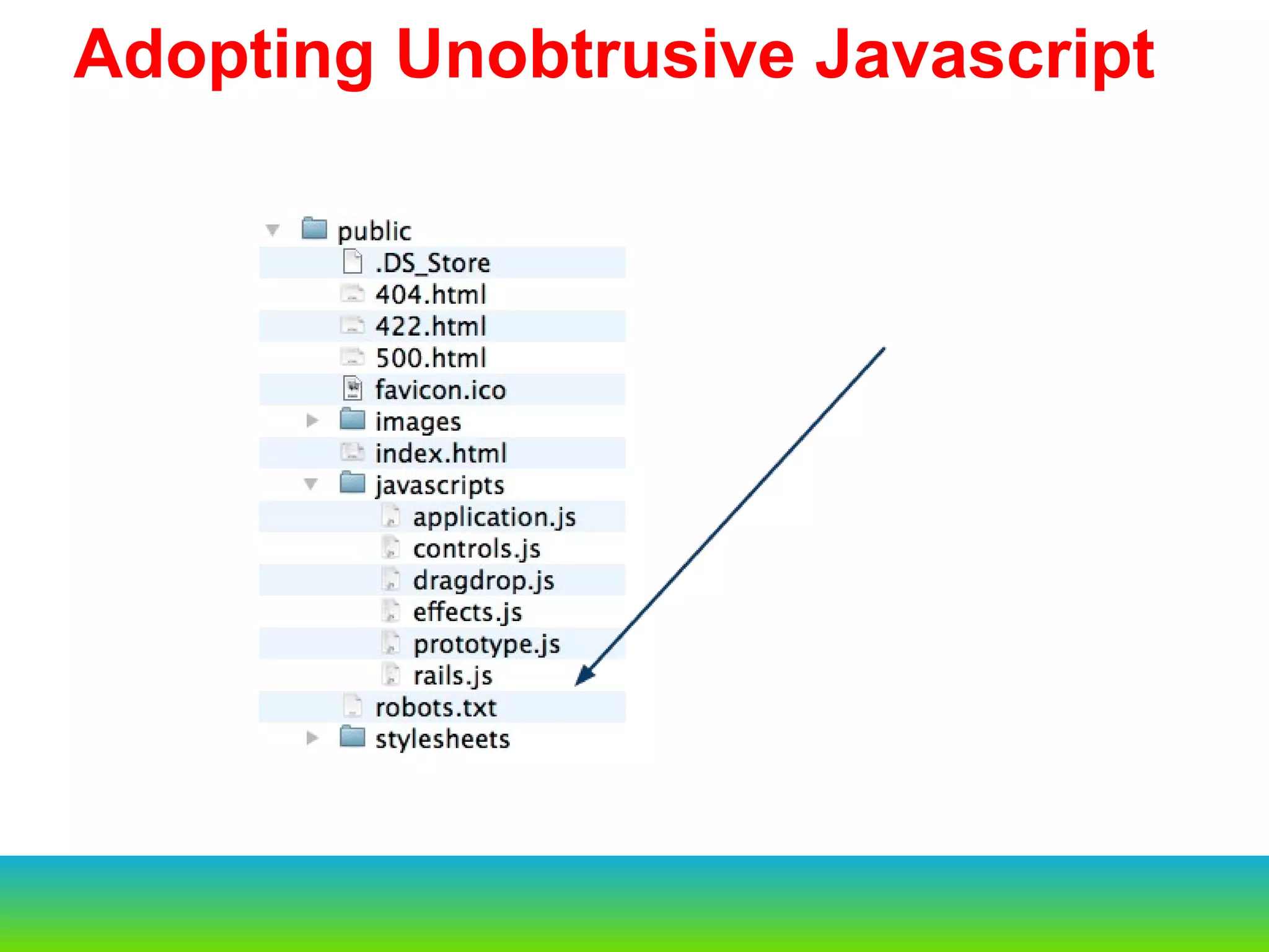   Adopting Unobtrusive Javascript 