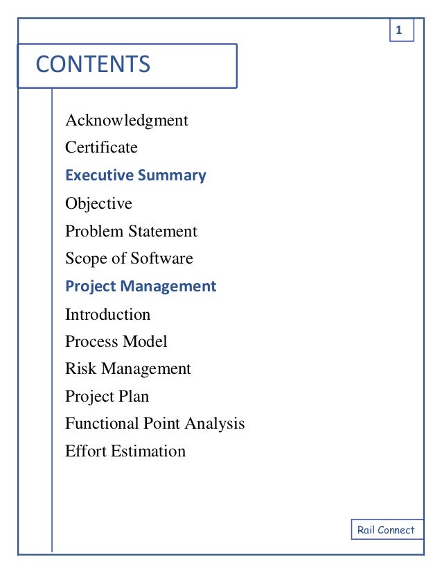 Project report format college project