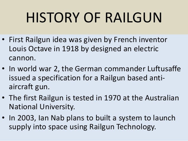survivability and sustainability First railgun
