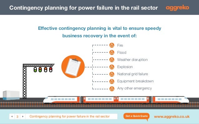 Contingency planning for power failure in the rail sector