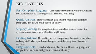 RAIL MADAD2.pptx describes rail management system | PPTX