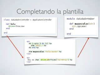 Completando la plantilla
 