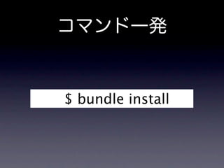 $ bundle install
 