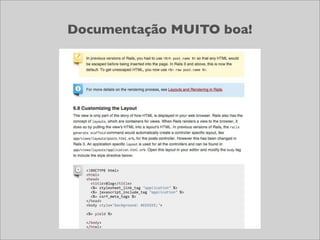 Documentação MUITO boa!
 