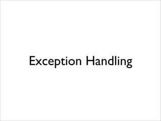 Exception Handling