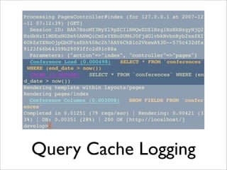 Query Cache Logging