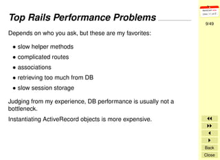 Rails Application Optimization Techniques & Tools