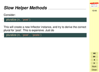 Rails Application Optimization Techniques & Tools
