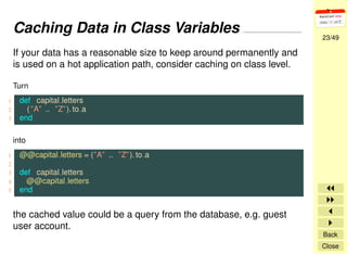 Rails Application Optimization Techniques & Tools
