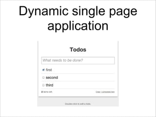 Dynamic single page
    application
 