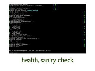 health, sanity check
 