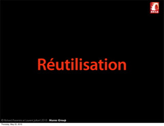 Réutilisation


© Richard Piacentini et Laurent Julliard 2010 - Nuxos Group
Thursday, May 20, 2010
 