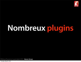Nombreux plugins


© Richard Piacentini et Laurent Julliard 2010 - Nuxos Group
Thursday, May 20, 2010
 