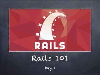 Rails 101
Day 1
 