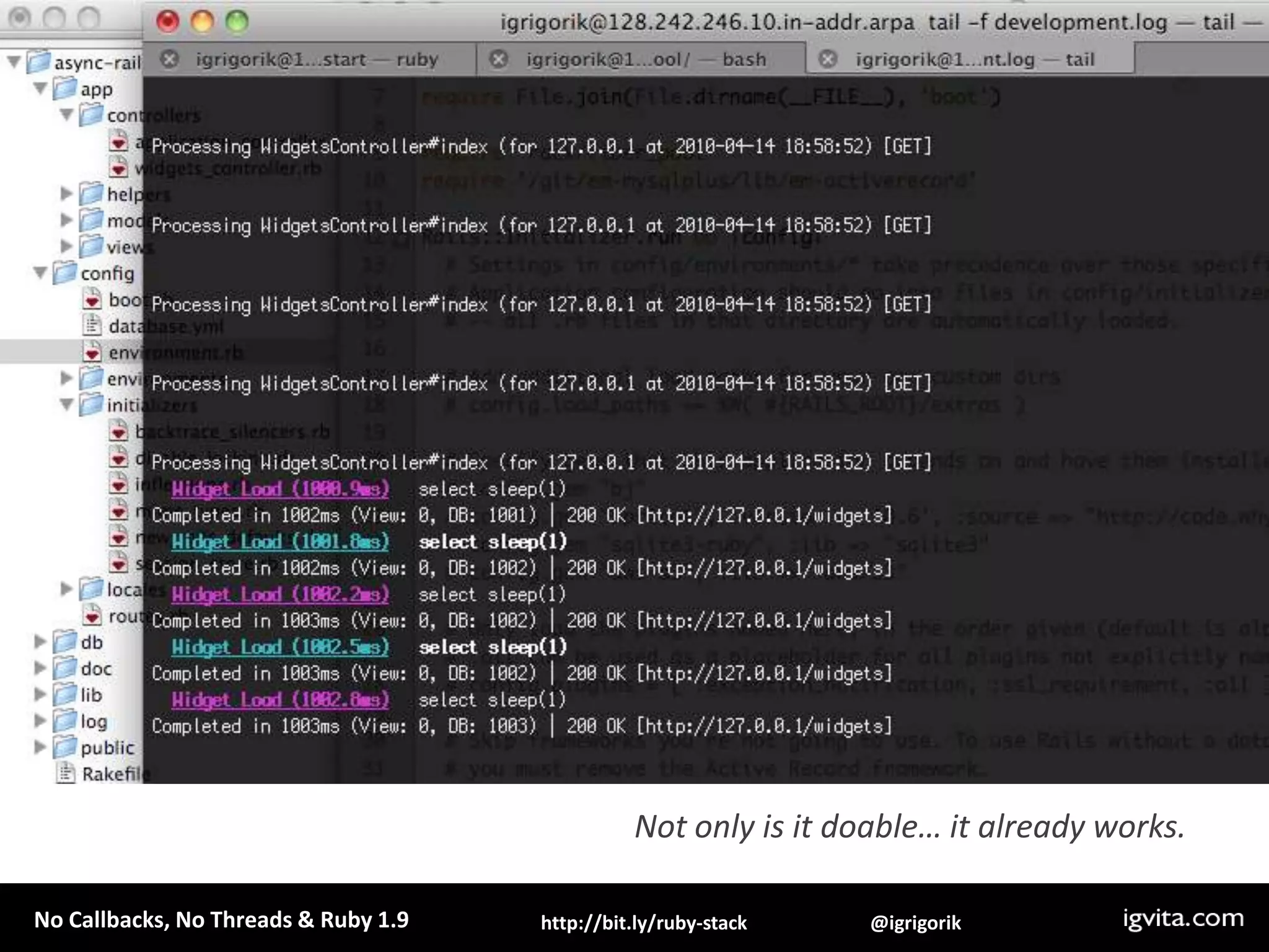  Fibered iterator to allow concurrency control & mixing of sync / async