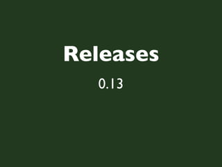 Releases
  0.13
 