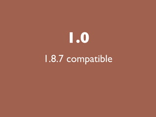 1.0
1.8.7 compatible
 
