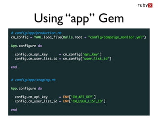 Using “app” Gem
 