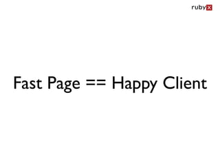 Fast Page == Happy Client
 