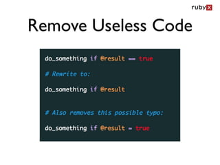 Remove Useless Code
 