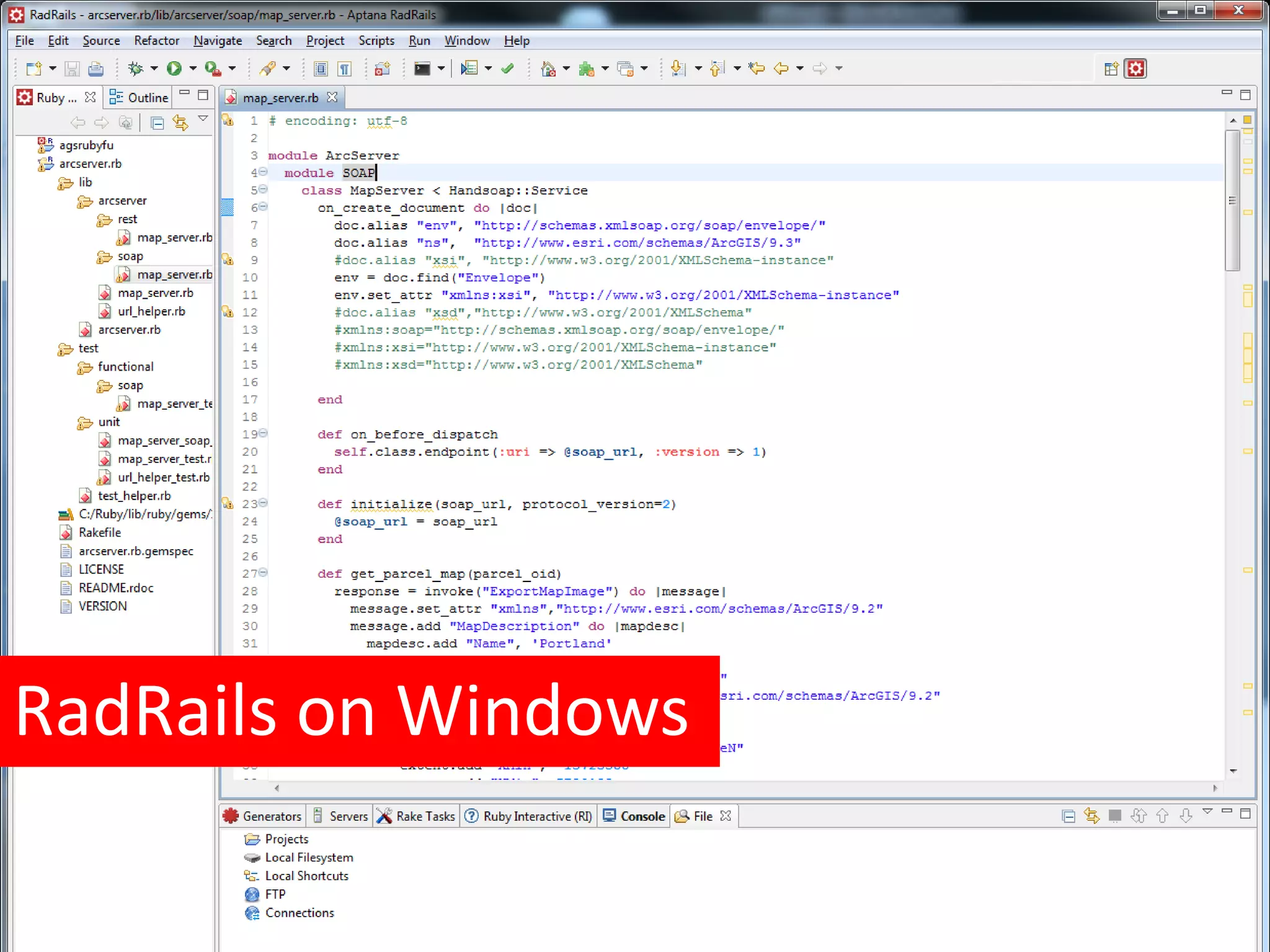 RadRails on Windows 