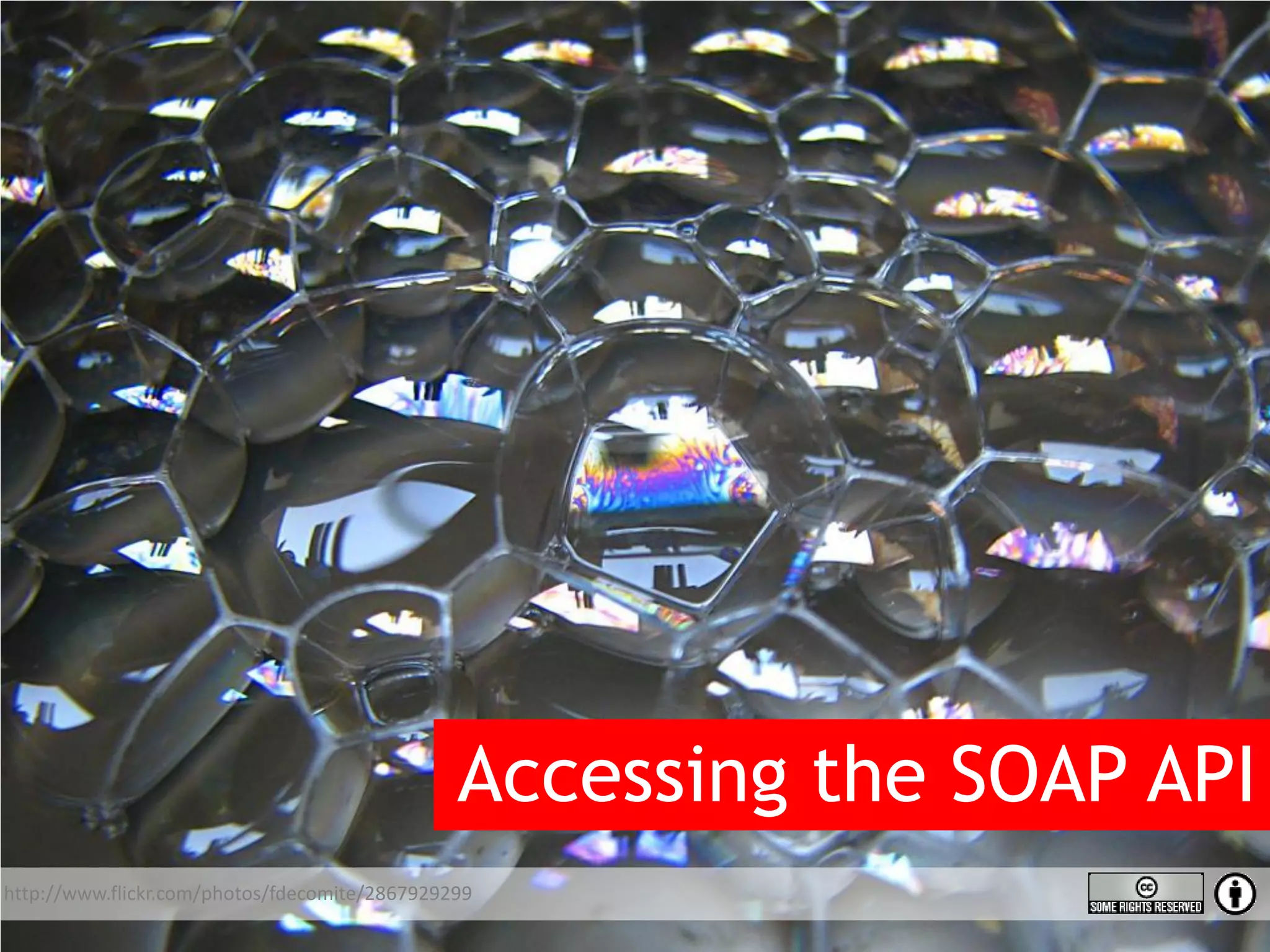 Accessing the SOAP API http://www.flickr.com/photos/fdecomite/2867929299 
