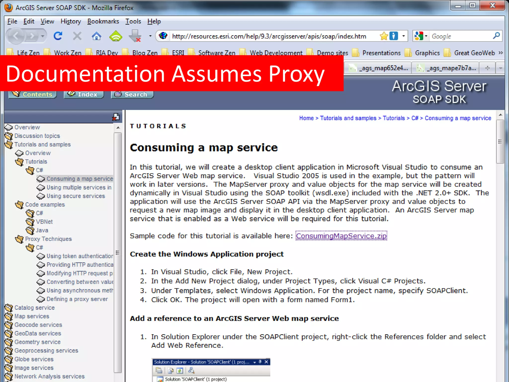 Documentation Assumes Proxy 