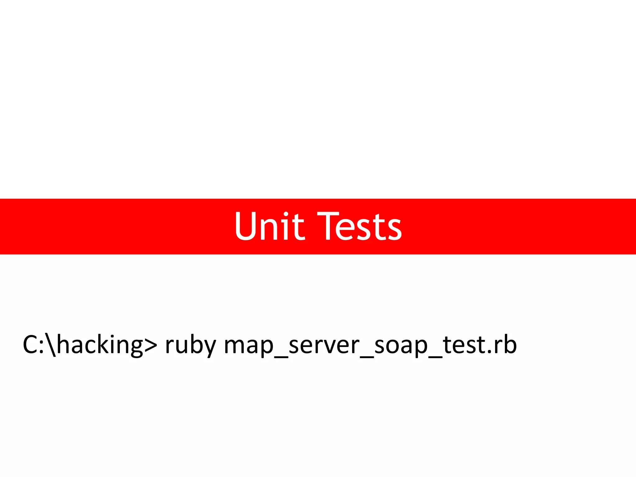 Unit Tests C:hacking> ruby map_server_soap_test.rb 