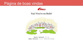 Página de boas vindas
 