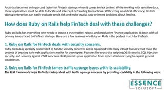 Rails of Finance Building Fintech Applications with Ruby on Rails | PPTX