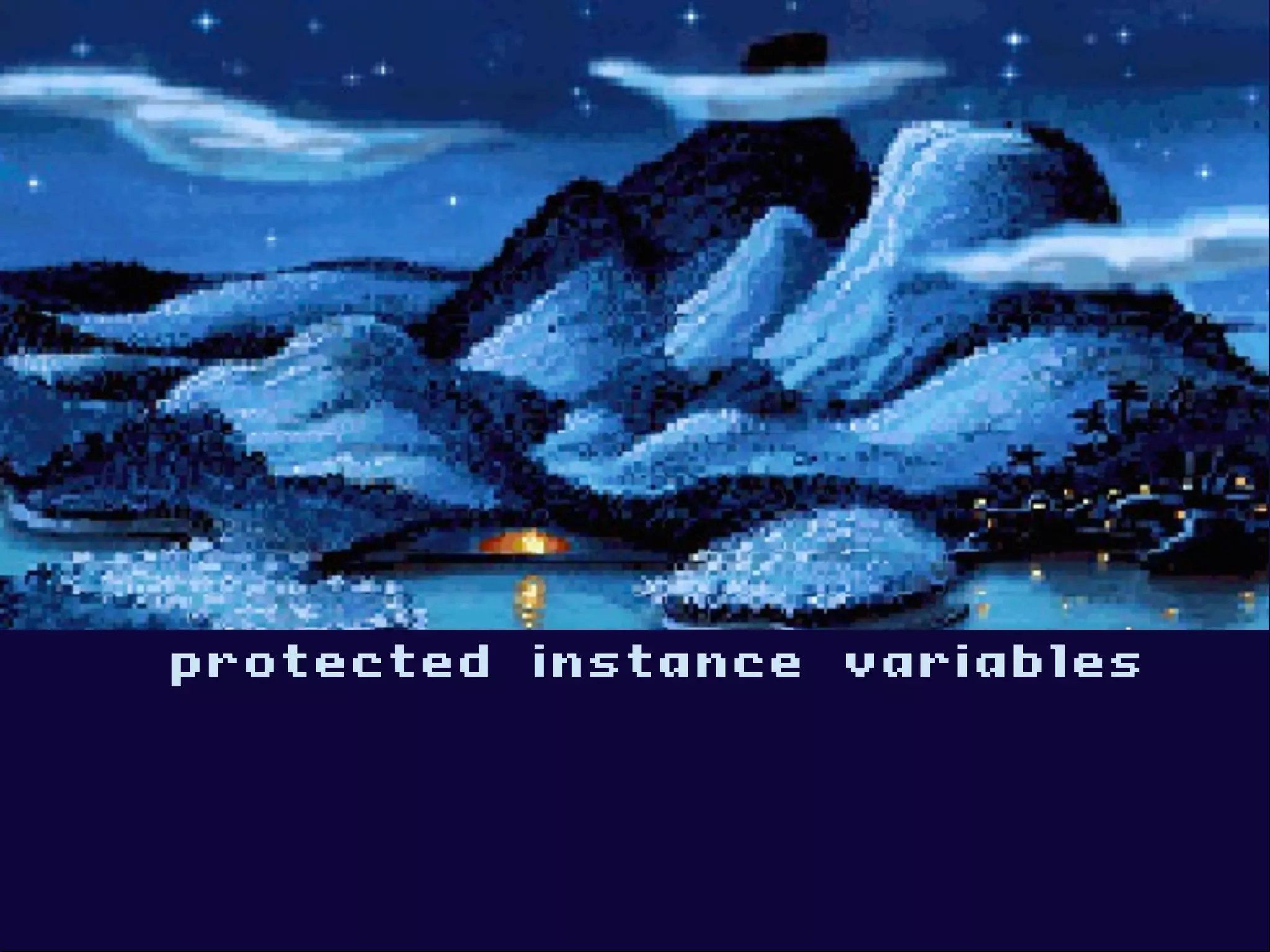 protected instance variables
 