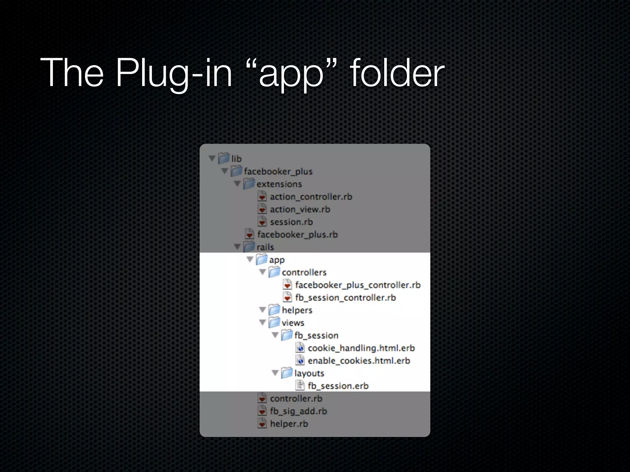 The Plug-in “app” folder
 