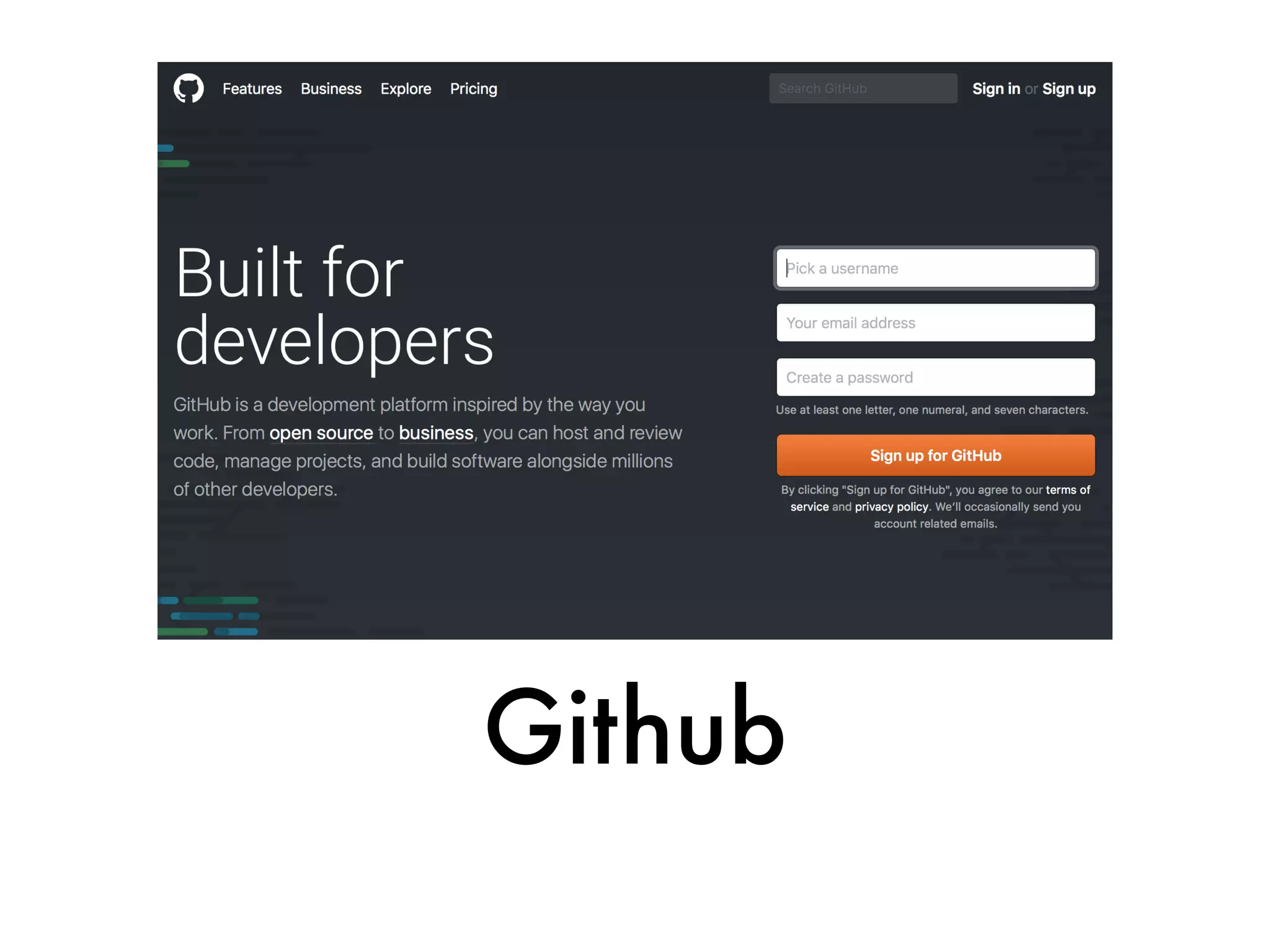 Github
 