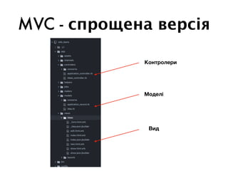 MVC - спрощена версія
Контролери
Моделі
Вид
 