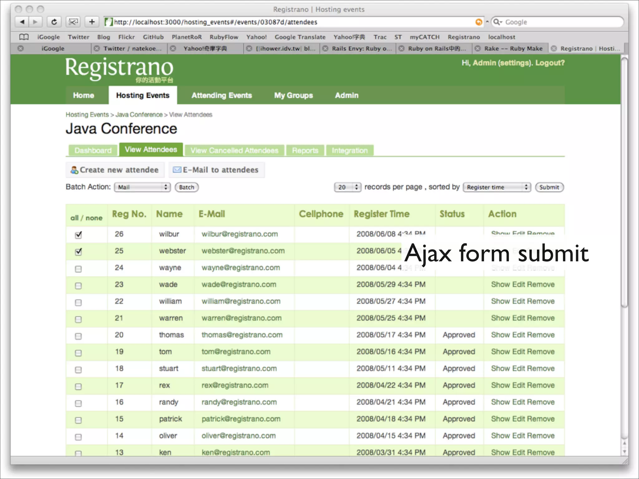 OSDC 2009 Rails Turtorial