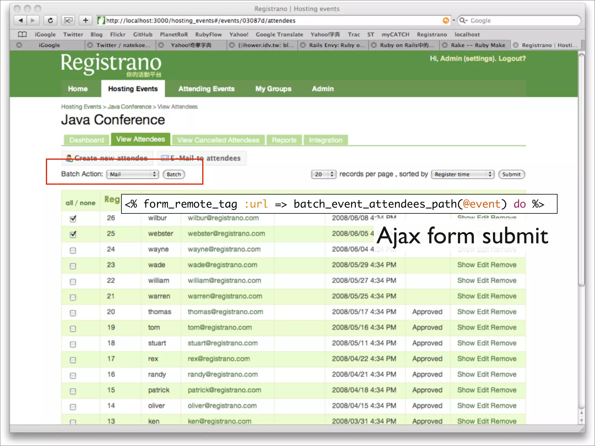 OSDC 2009 Rails Turtorial