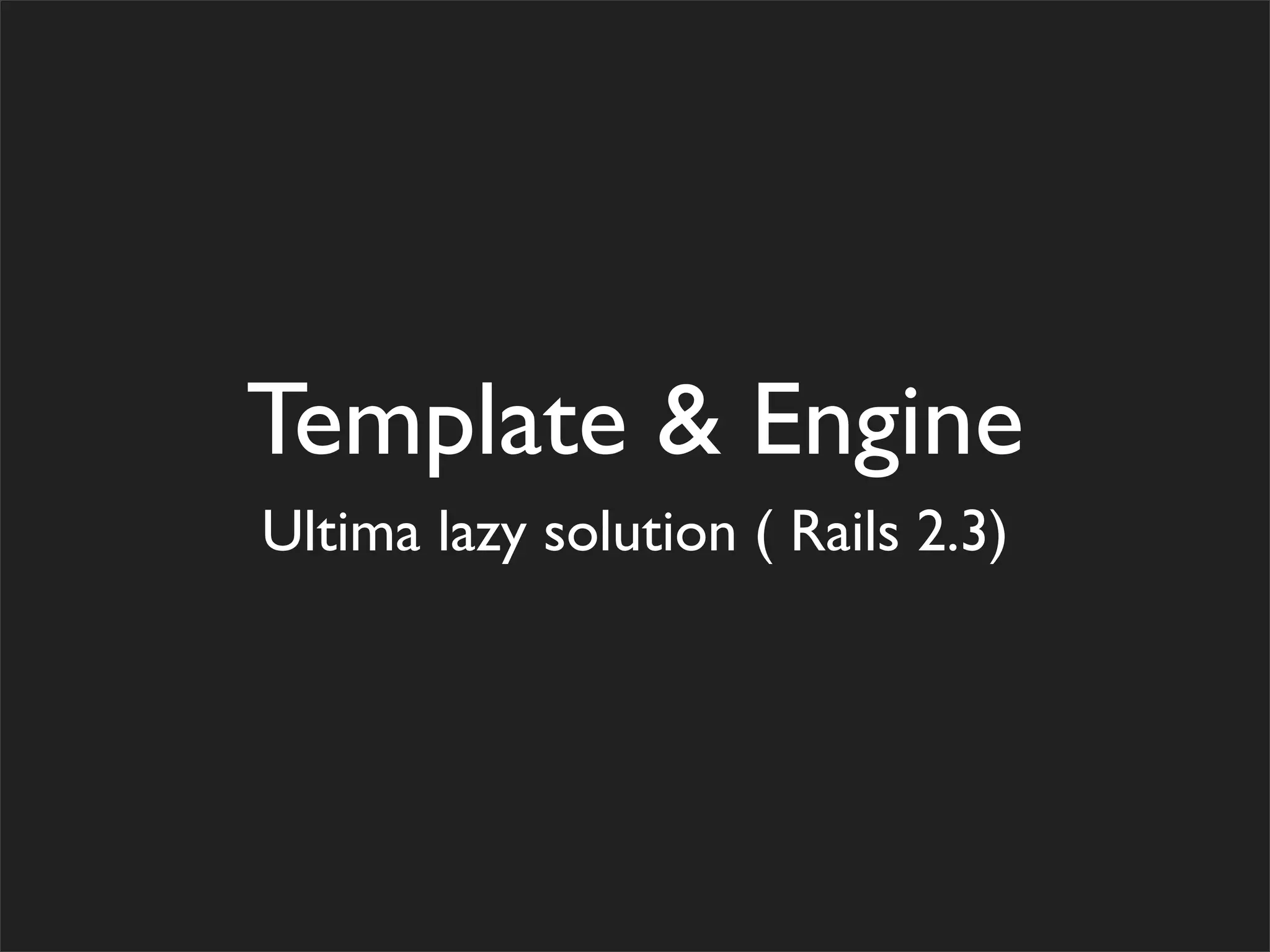 OSDC 2009 Rails Turtorial