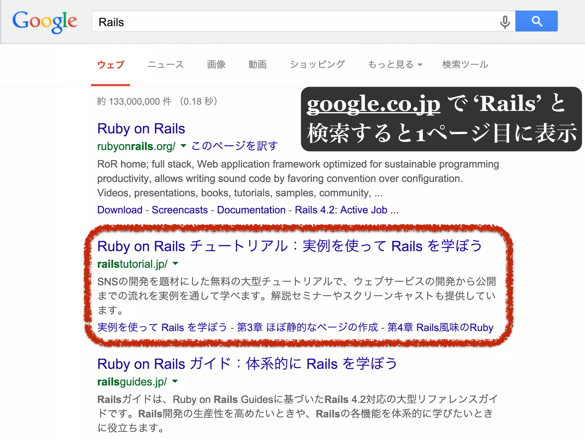 google.co.jp ‘Rails’
1