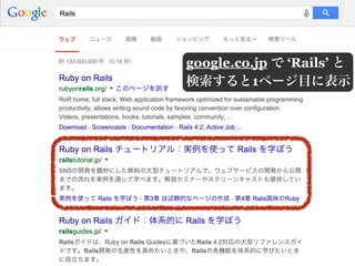 google.co.jp ‘Rails’
1