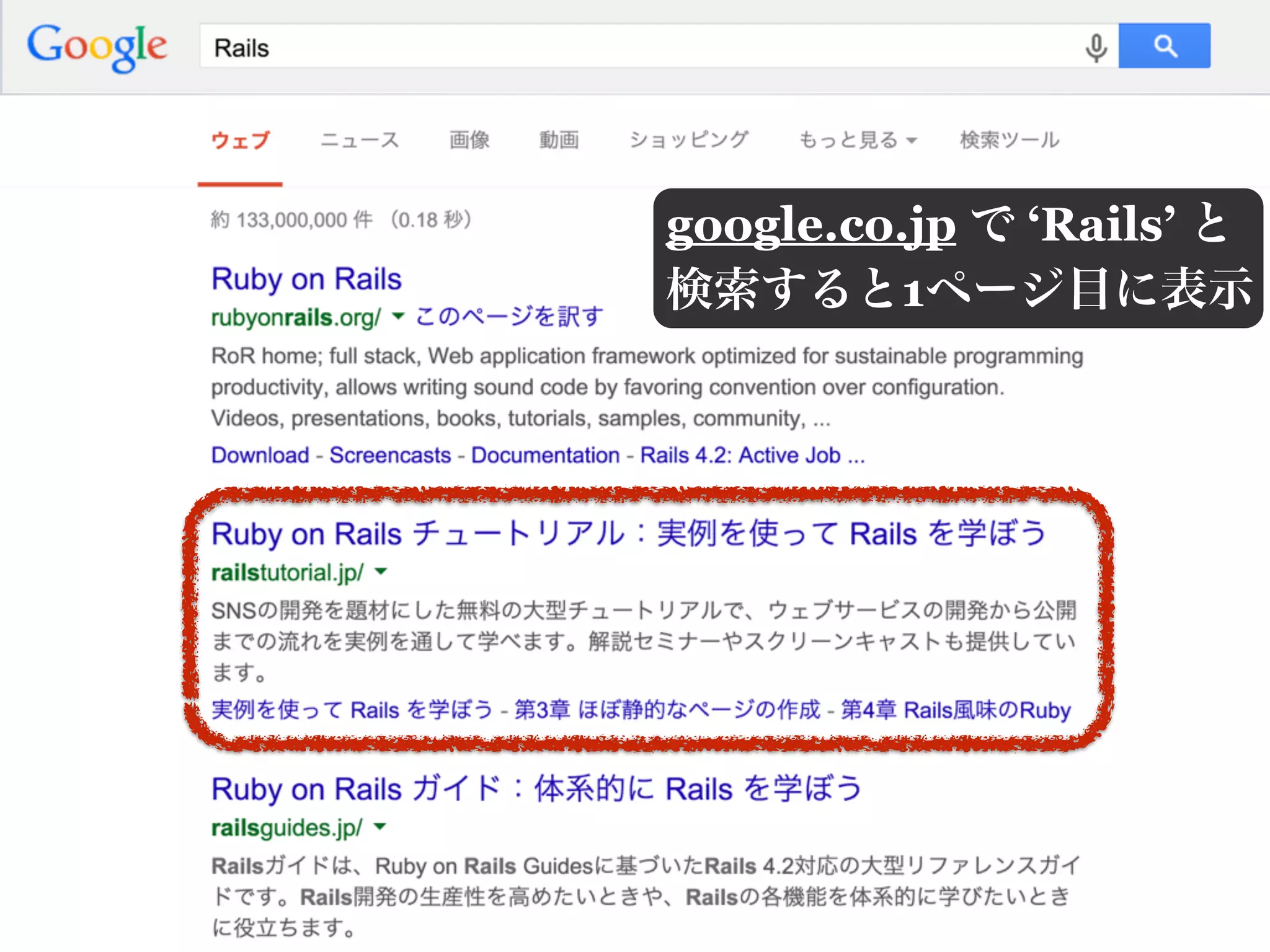 google.co.jp ‘Rails’
1