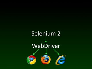 Selenium	
  2
WebDriver
 