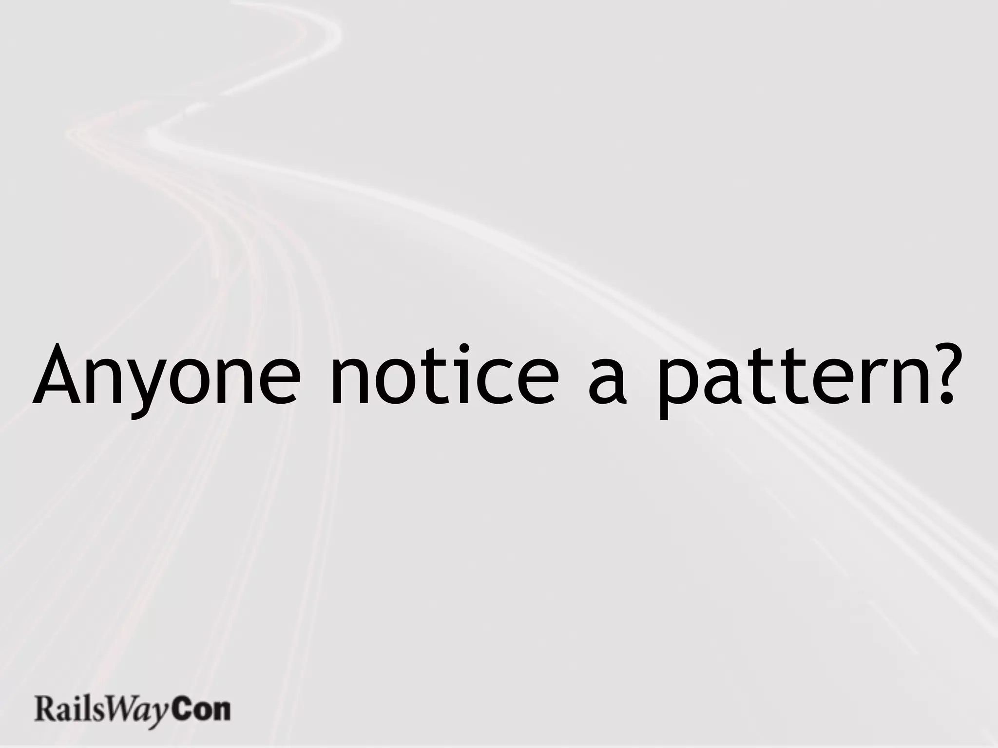 Anyone notice a pattern?
 