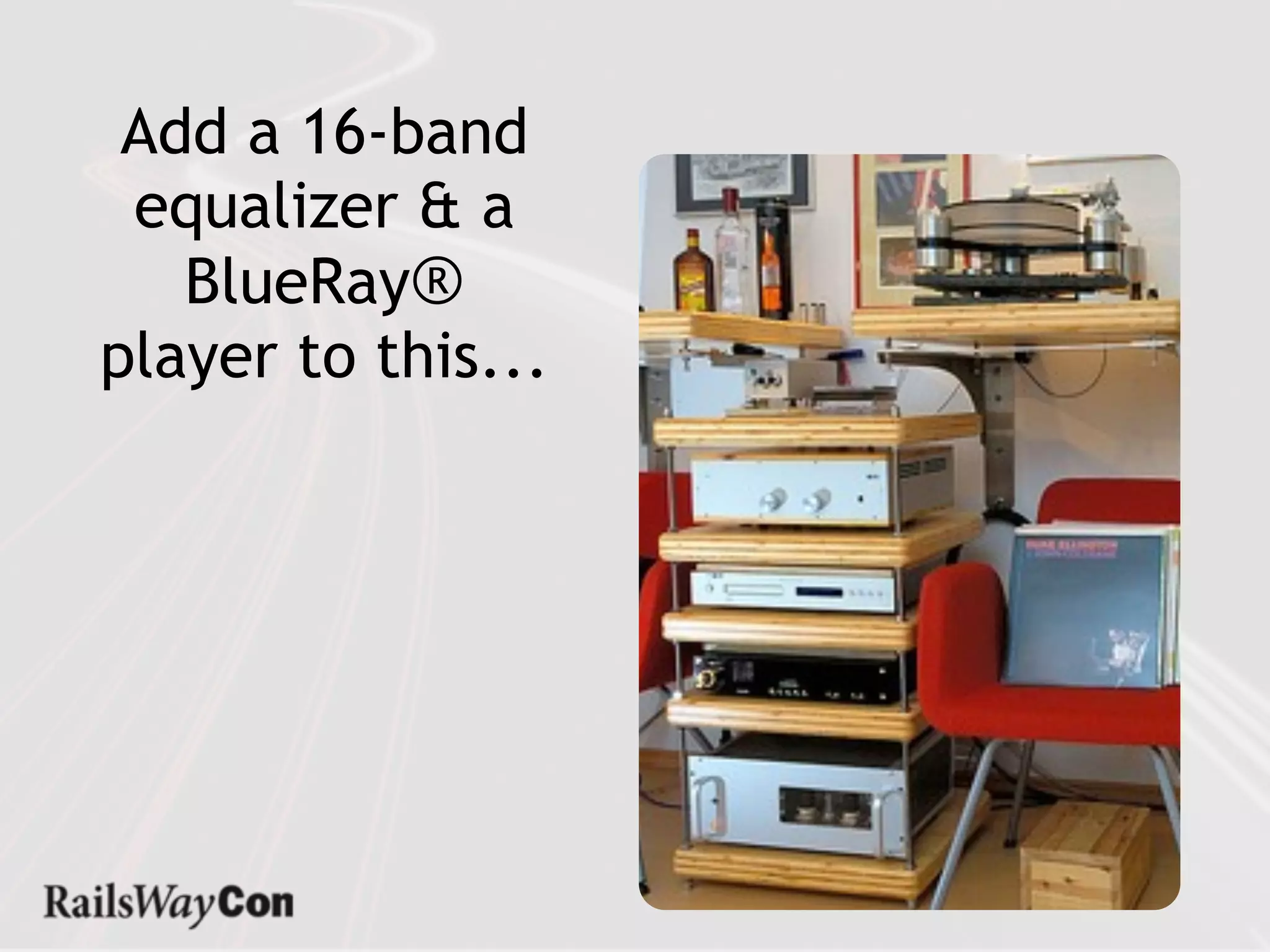 Add a 16-band
 equalizer & a
   BlueRay®
player to this...
 