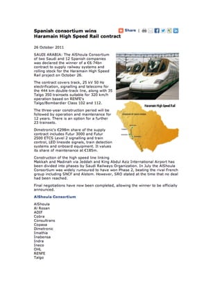 Railway Gazette Article