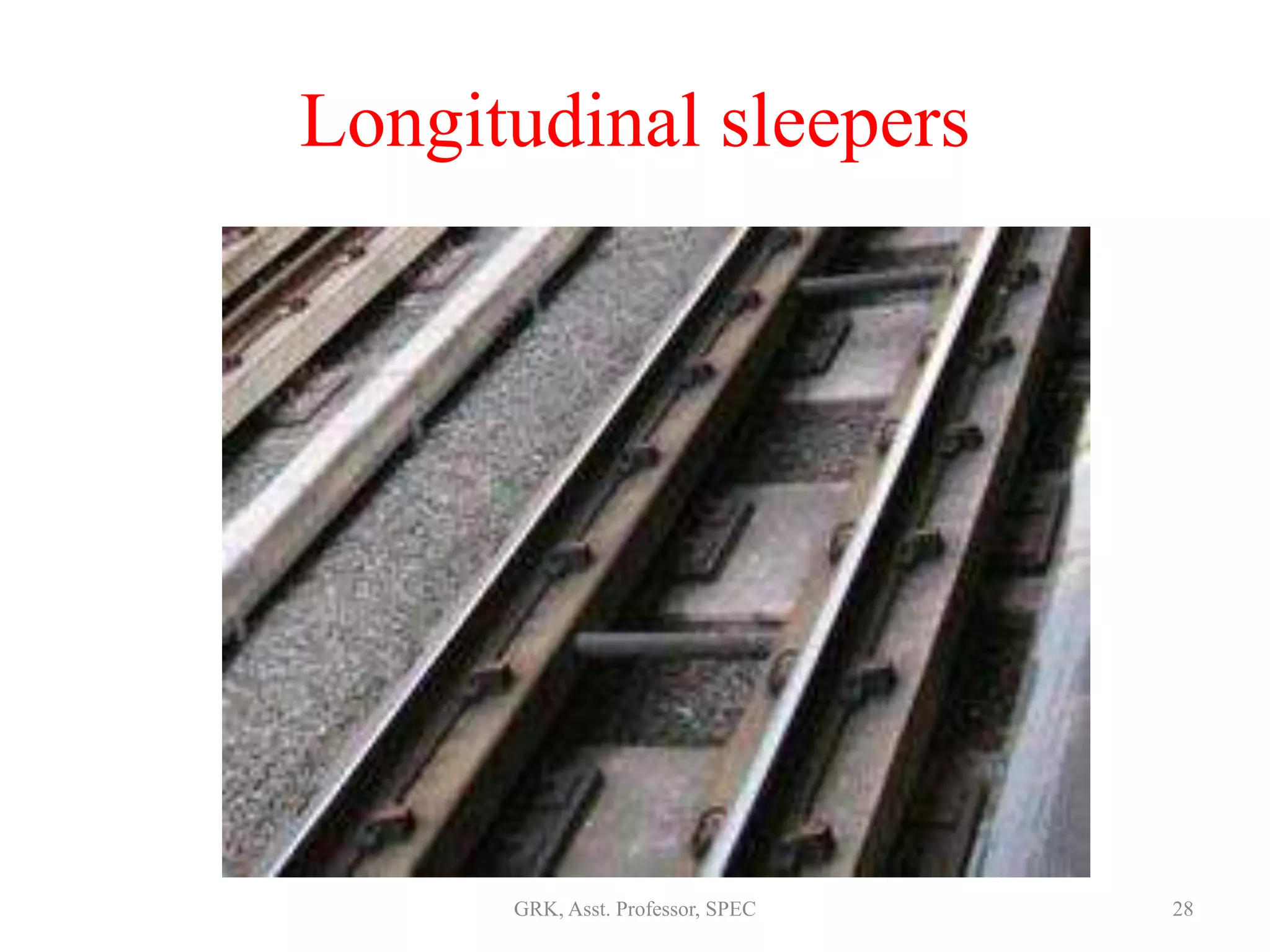 Longitudinal sleepers
28GRK, Asst. Professor, SPEC
 