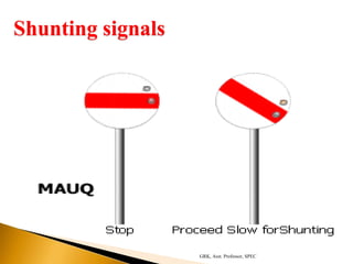 Shunting signals
GRK, Asst. Professor, SPEC
 