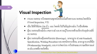 39
Introduction Non Destructive Examination
 